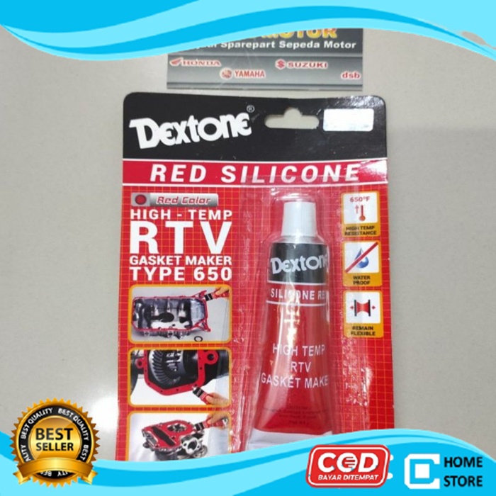 

Red Silicone 30gr - Lem Merah - Lem Packing - Lem Gasket - Red Silikon