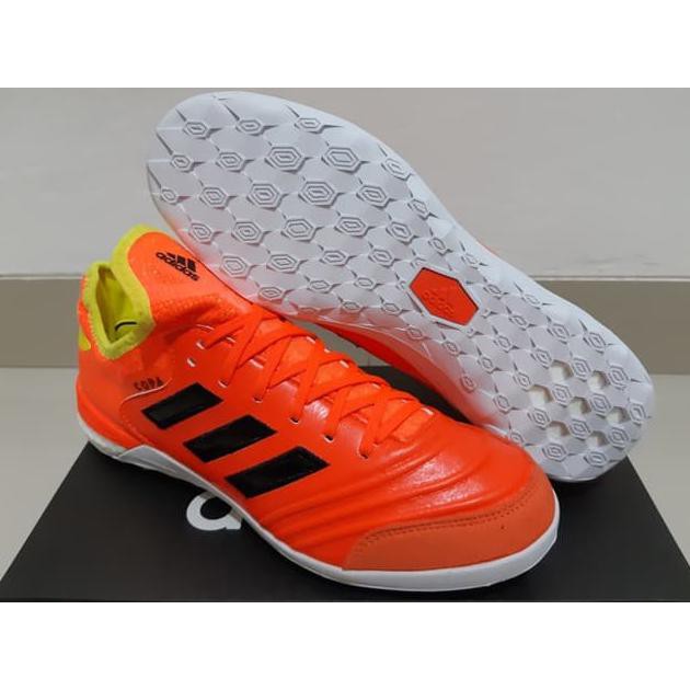 FUTSAL SHOES ORIGINAL GRADE SEPATU FUTSAL ADIDAS COPA TANGO 18.1 LEATHER ENERGY MODE ORANGE KUALITAS