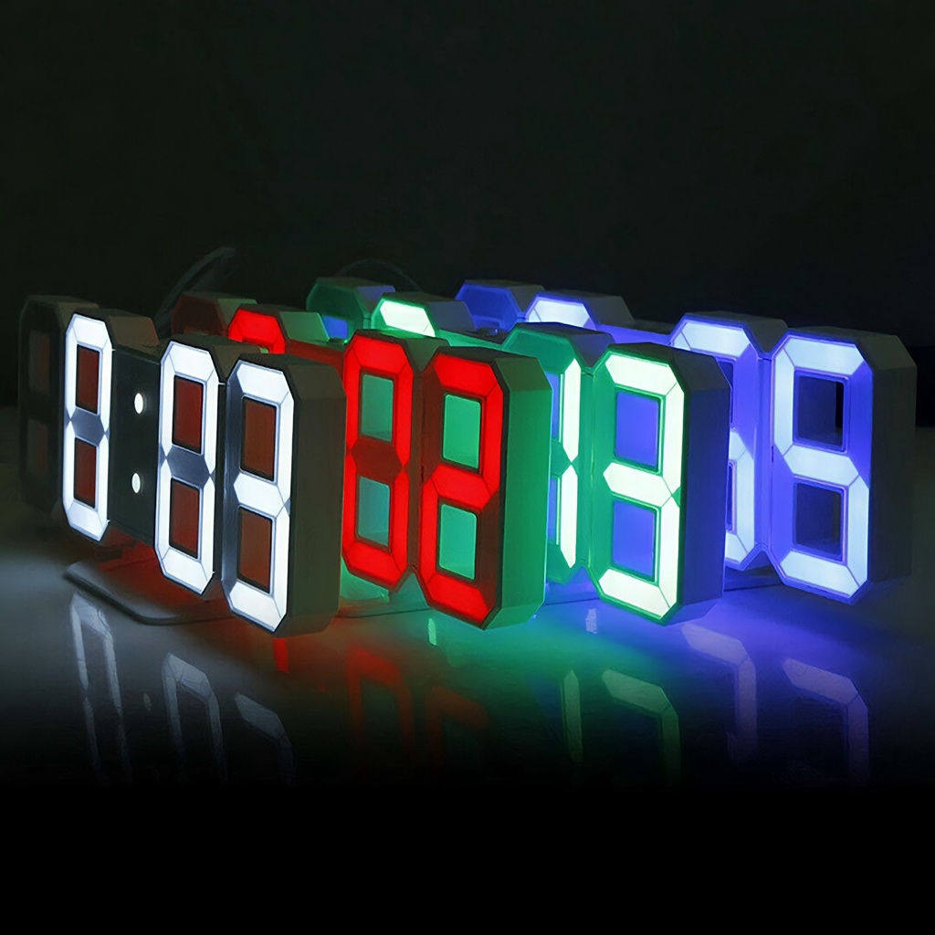 Berkah Oldshop 88 - Jam Meja LED Digital 1008 Merah / Jam Dinding LED Digital Clock