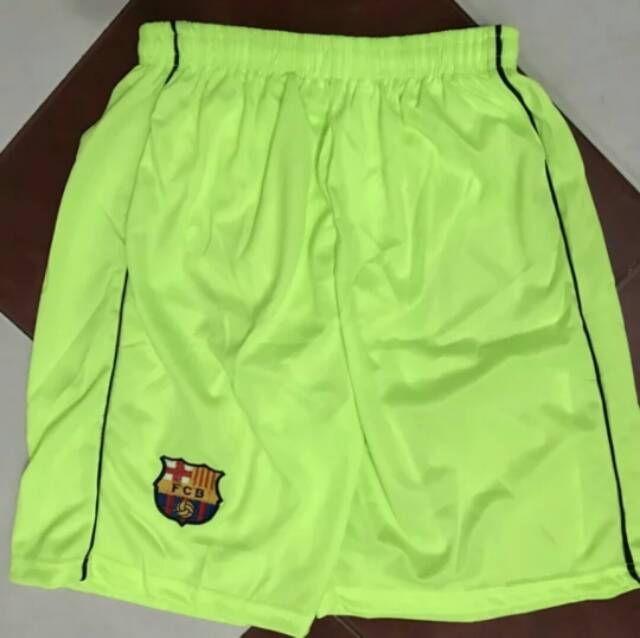 Celana Bola Barcelona Away 2018 Hijau Barca Terbaru Lokal