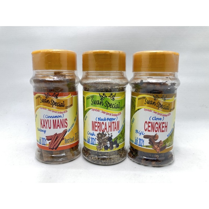

SWAN Bumbu KAYU MANIS MERICA HITAM CENGKEH [BOTOL]