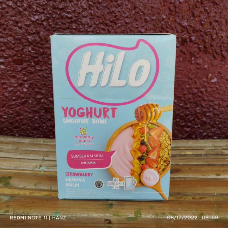 

Hilo Yoghurt Smoothie Bowl Strawberry 8 sachet