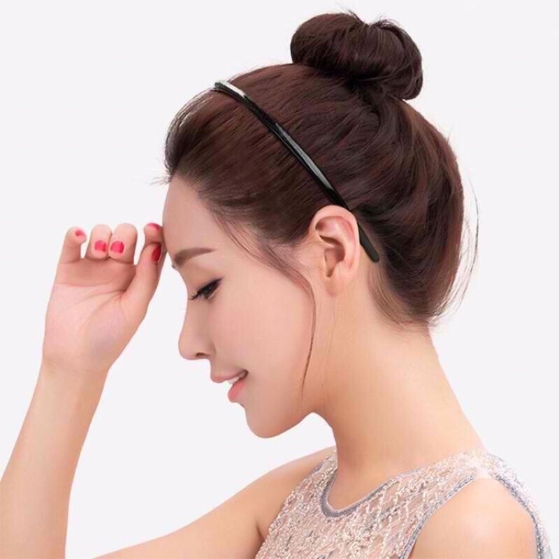 Headband Elastis Anti Slip Warna Solid Gaya Korea Untuk Cuci Muka