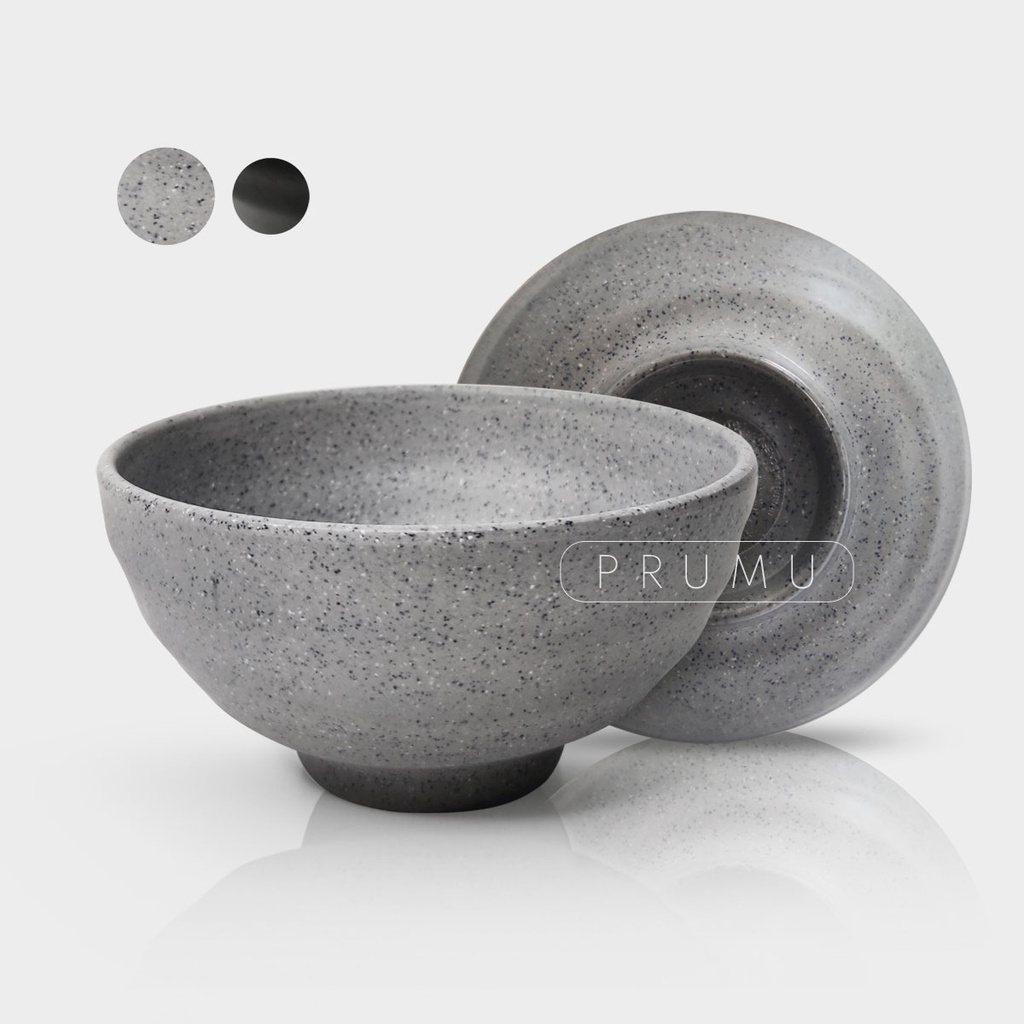 PRUMU Melamine Stone Mangkok 4 inch Mangkok Kecil - Mangkok Nasi - Mangkok Kuah Sop - Mangkok Cafe - Mangkok Restoran Golden Dragon W3504A