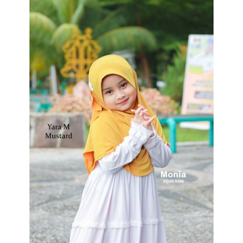 Yara Hijab by Monia Hijab Kids Mustard MLXL | Hijab Terlaris