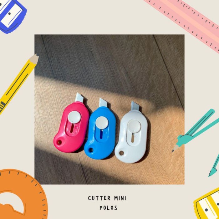 

Cutter mini polos pemotong kertas pisau kecil cutter peralatan kantor unik
