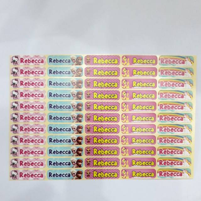 

Sticker label nama 2.5x0.7cm isi 220pcs
