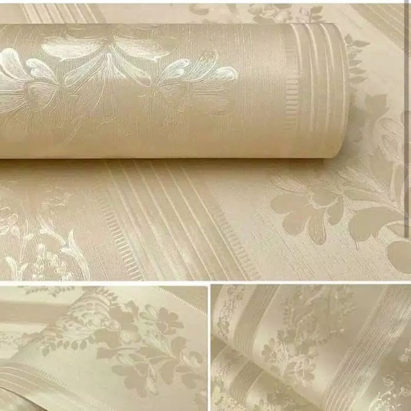 Wallpaper embos gold K-9 wallpaper dinding Walpaper motif embos gold WALLPAPER DINDING