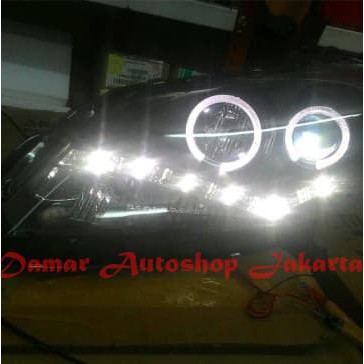 HEADLAMP HONDA FREED 2008 2014 PROJECTOR LED ANGEL EYE CRYSTAL BLACK