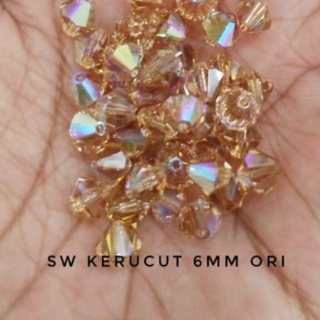 SWAROVSKI BICONE kerucut 6mm ORIGINAL AUSTRIA lusinan