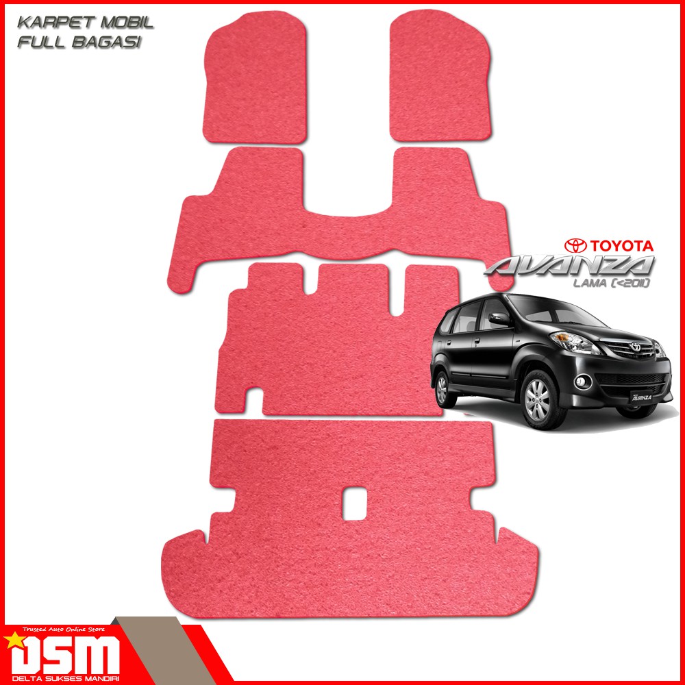 Karpet Mobil Mie Avanza Lama (&lt;2011) Full Bagasi / Karpet Mie Bihun High Quality / DSM / Karmob