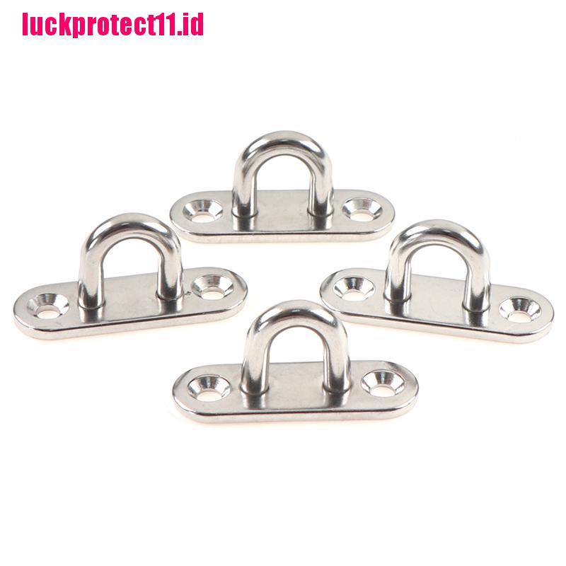 (LUCK11) 4pcs / Set Ring Eye Pad Bentuk U Bahan Stainless Steel