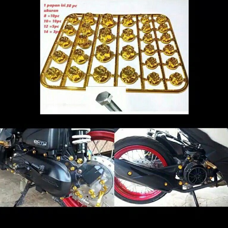 COVER BAUT PROBOLT VARIASI MOTOR COVER TUTUP BAUT PROBOLT VARIASI UNIVERSAL