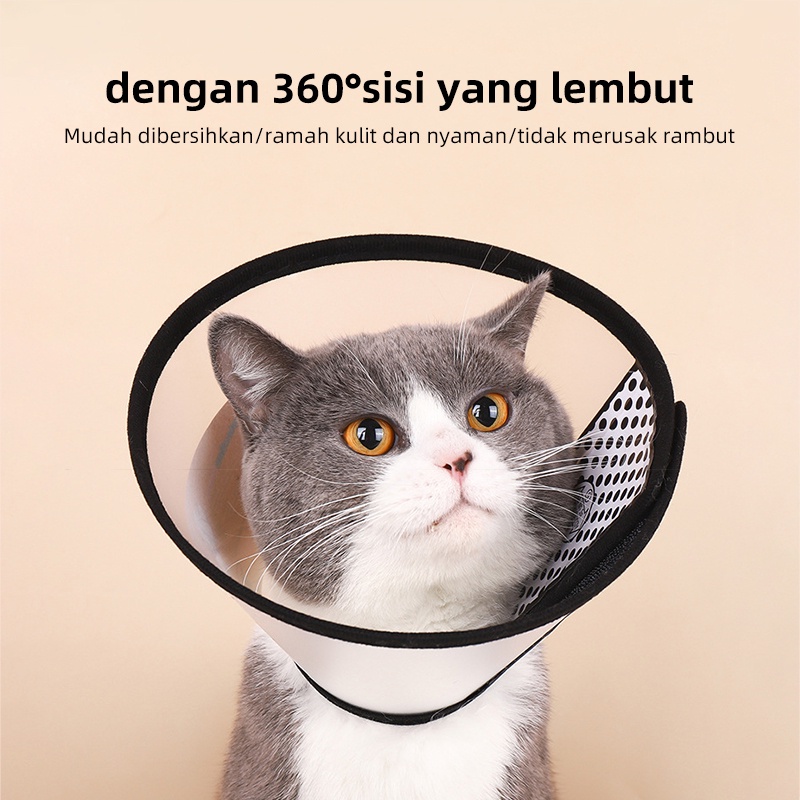 pelindung leher anjing neck collar anjing kucing anti-menjilat cincin anti-gigitan kerah corong anjing cone leher anjing collar kucing murah hewan peliharaan