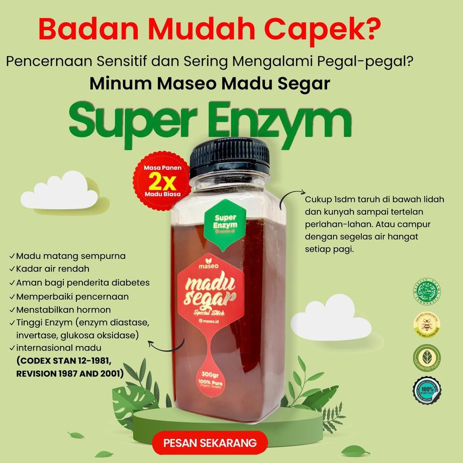 

【TOPSELLER】 Madu Murni 1KG Maseo Madu Asli Pure Honey Madu Segar Organik