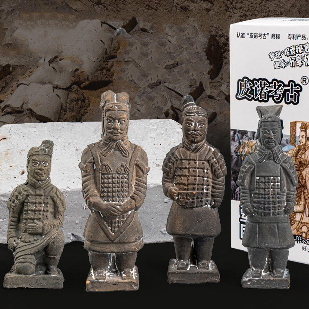 Nickolas1 Terracotta Warriors Qin Shi Huang Fitur Horses Ornamen Dekorasi Rumah China Imitasi Antik Gaya China Handmade Souvenir Terracotta Kerajinan Patung Tentara