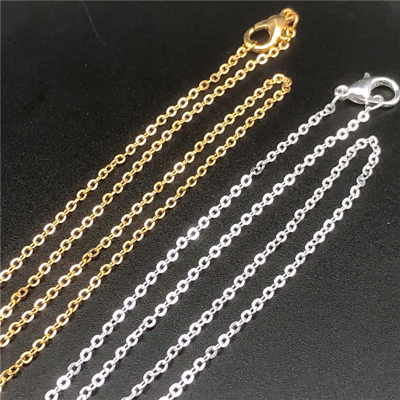 Kalung Rantai Ular Tipis Warna Silver / Gold Untuk Wanita