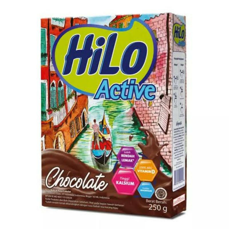 

HILO ACTIVE SUSU BUBUK HICALCIUM RASA CHOCOLATE 250 GRAM BOX