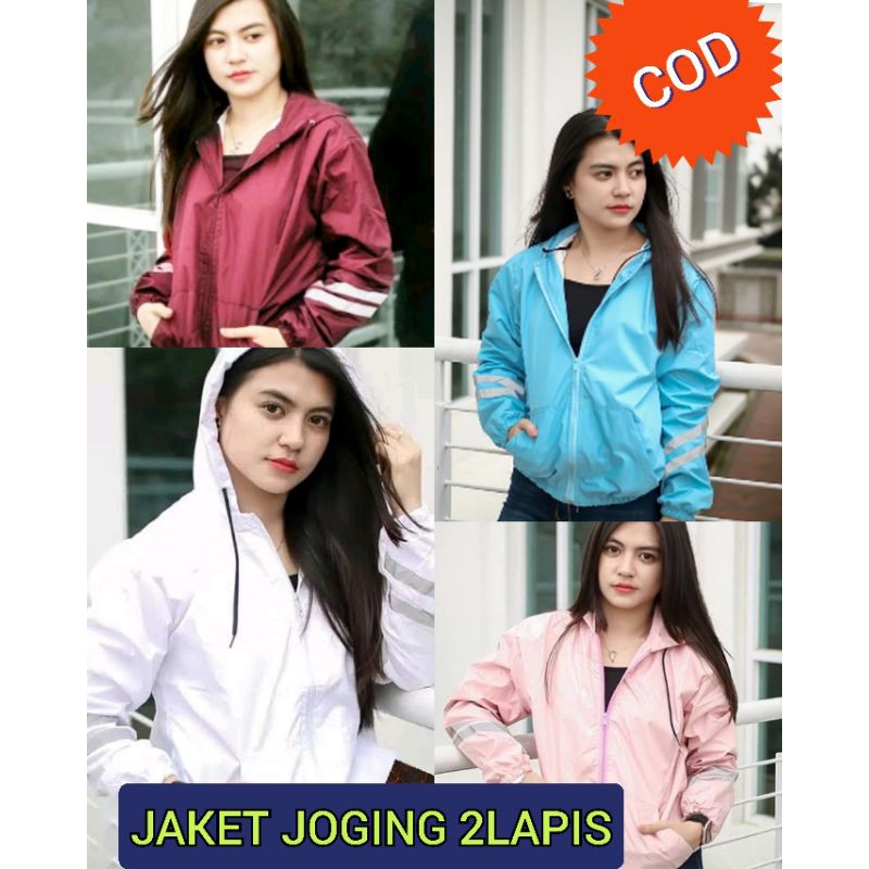 JAKET WANITA PARASUT TURBO  LAPIS PURING (real pick) L/XL