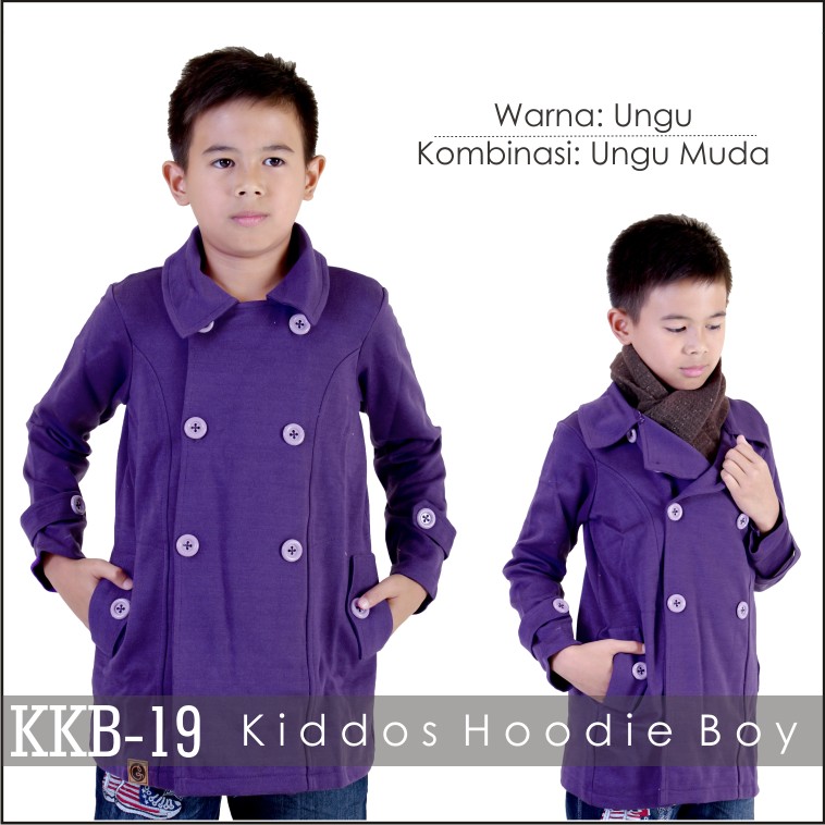 Jaket Anak Laki / Pria Korea Muslimah Hoodie Blazer Ribbon Terbaru Terlaris Korean KKB-19