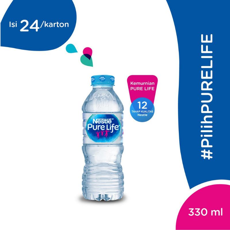 

Nestle Pure Life 330ml x 24 Botol 1 Dus / Air Mineral