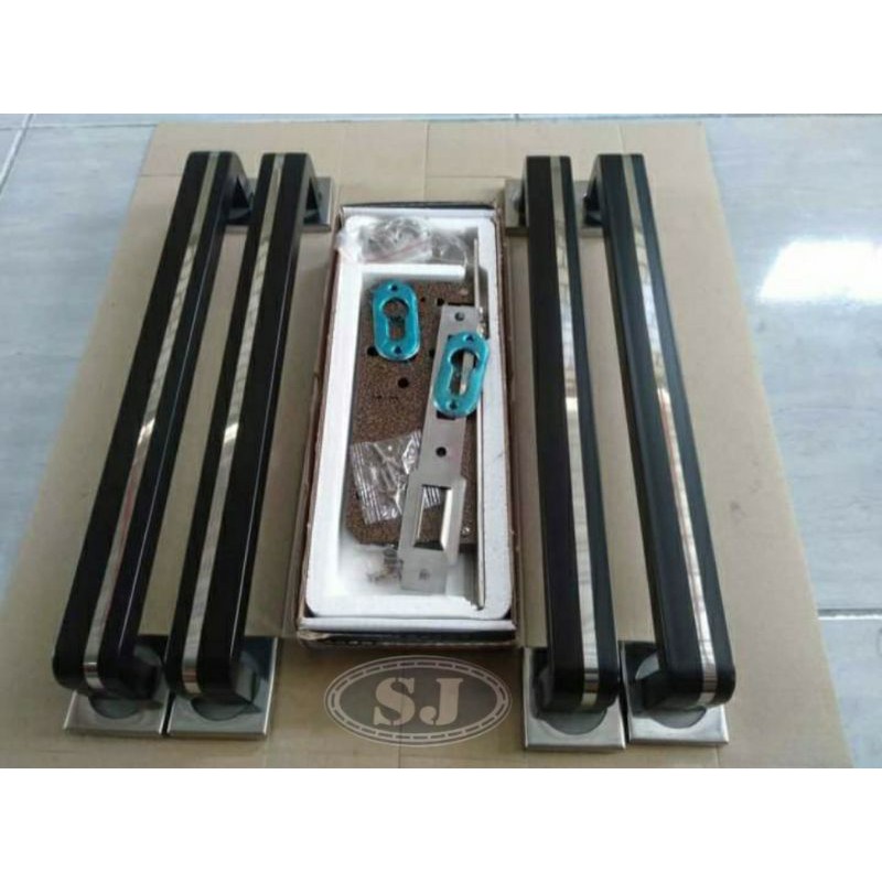 set handle pintu kuputarung handle pintu rumah minimalis gagang tarikan pintu panjang 35/45cm