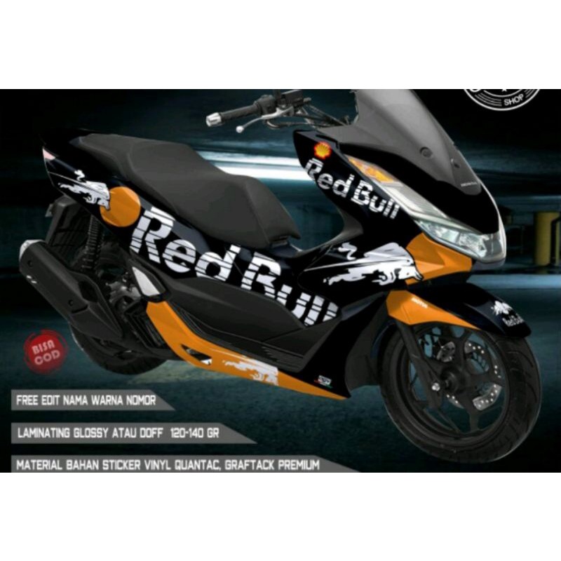 Stiker Decal PCX 160 Fullbody model Redbull