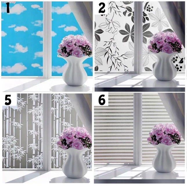 COD Joy Mart Sticker Kaca 1 Roll Sunblast Kaca Film Sand Blast 45 cm x 5 meter Stiker Wallpaper