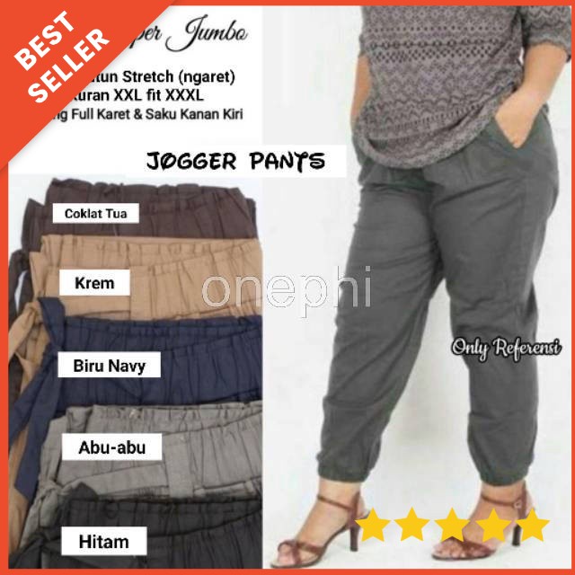 Celana Jogger Katun Jumbo XXL Fit To XXXL Jogger Pants Jumbo Murah