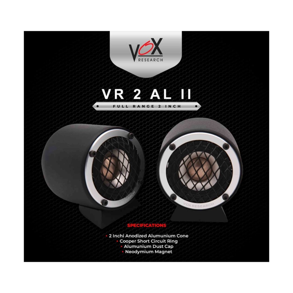 Vox Research VR 2 AL II Fullrange Speaker 2 inch Plus Housing Set