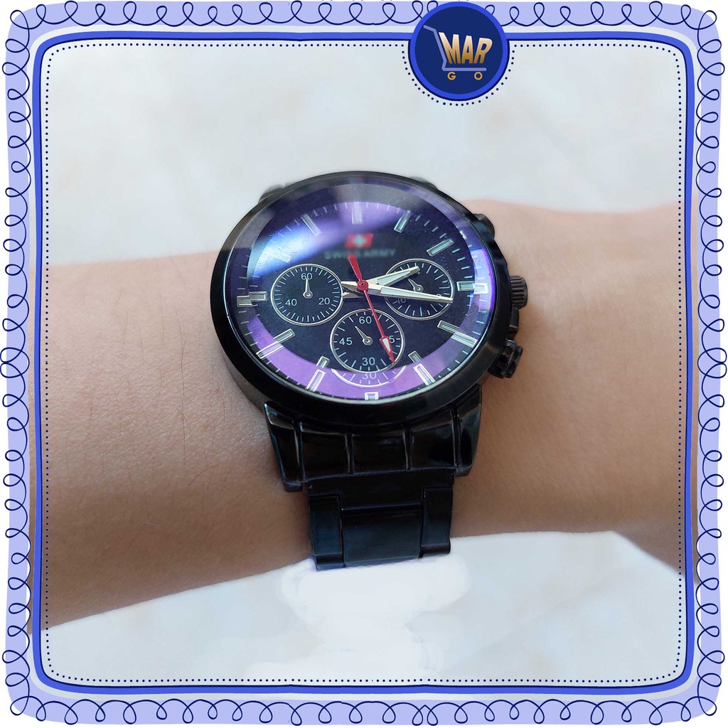 Jam Tangan strap rantai logam stainless jam pasangan Jam Besi