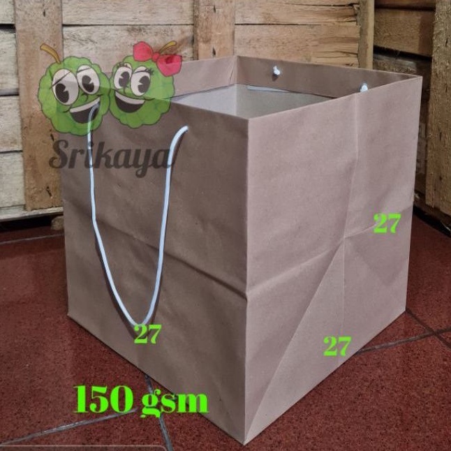 

PAPER BAG / PAPERBAG POLOS KRAFT 27 X 27 X 27 (1 LUSIN)