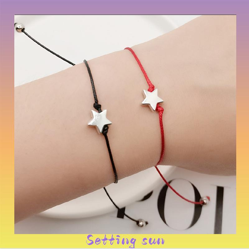 2 Pcs Korean Fashion Gelang Tali Ersahabatan Anyaman Krisan Bunga Matahari Fashion TN