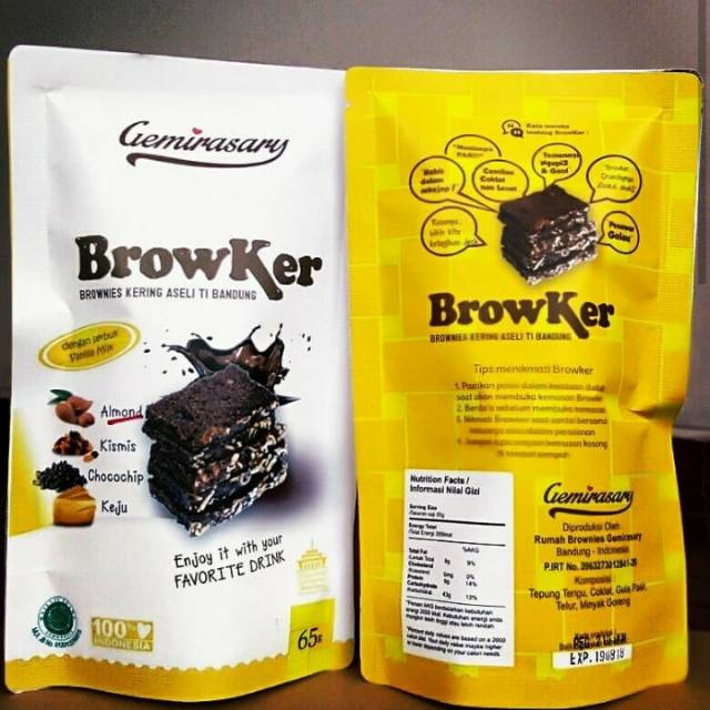 Browker Brownies Kering Snack Bandung Brownies Coklat Kering Shopee 