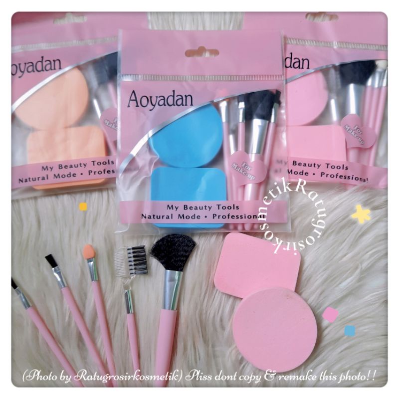 KUAS SPONS SET AOYADAN/SPONGE MAKE UP SET