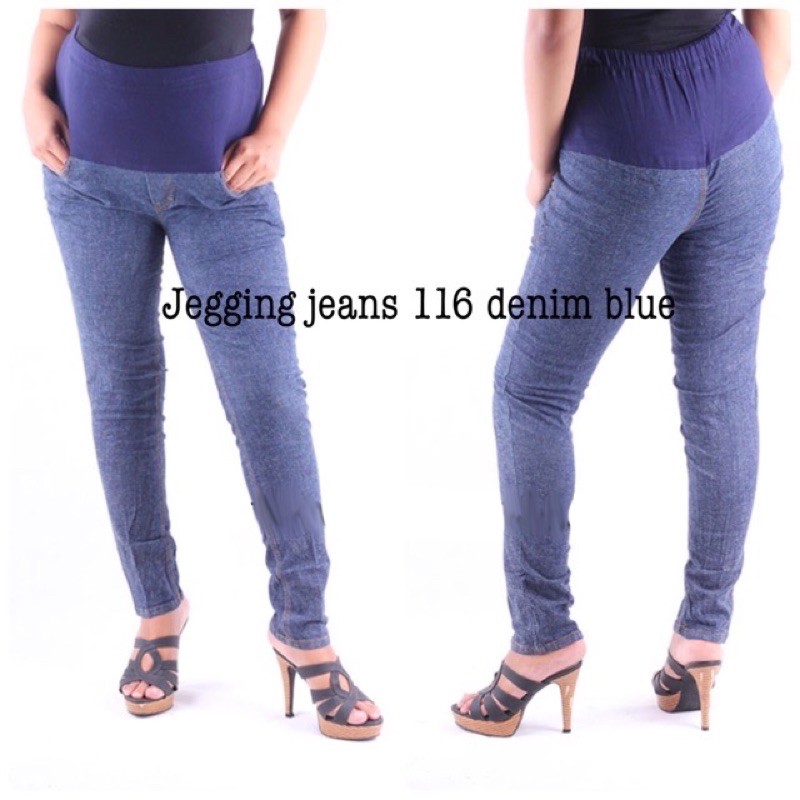 celana hamil jegging jeans 116 denim blue