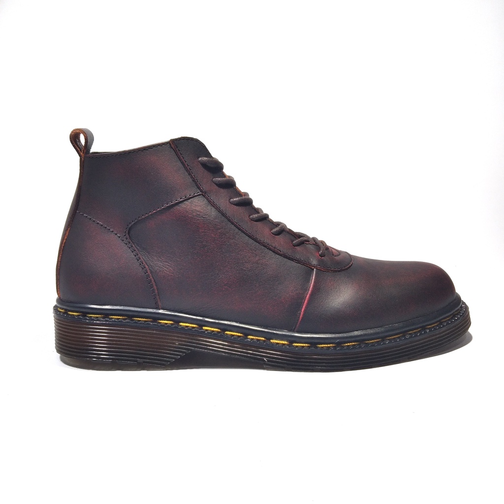 Svend 02 Maroon (Kulit Asli) - Boots Pria Kulit Asli Kasual Semi Formal - Boot Kulit Sapi Asli