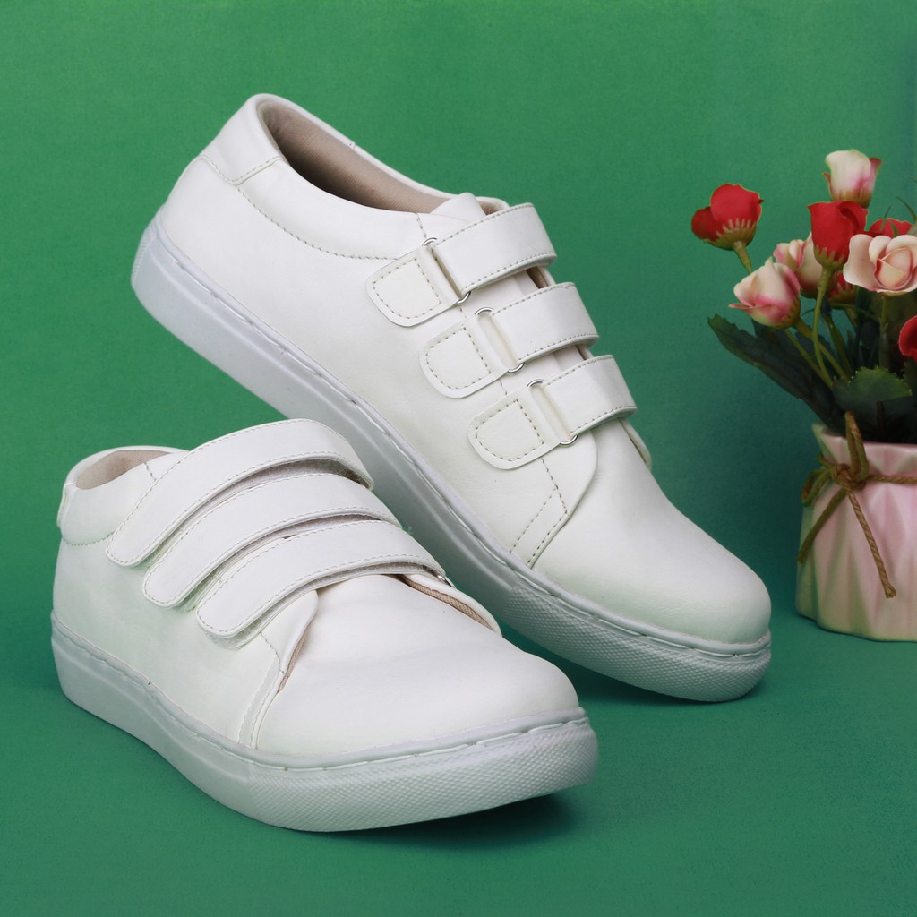 Luxe White | 36-40 | Sepatu Sneakers Putih Casual Jalan Simpel Wanita Cewek Women Footwear | FORIND x Tragen Fav