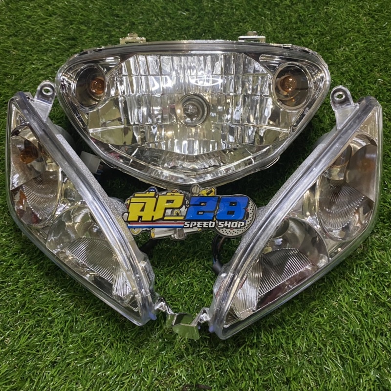 REFLEKTOR LAMPU DEPAN DAN SEIN MIO SPORTY 1 SET KOMPLIT MODEL 2 MATA MODIFIKASI THAILAND / TERMURAH LAMPU DEPAN DAN SEN MIO SPORTY KOMPLIT MODEL THAILAND