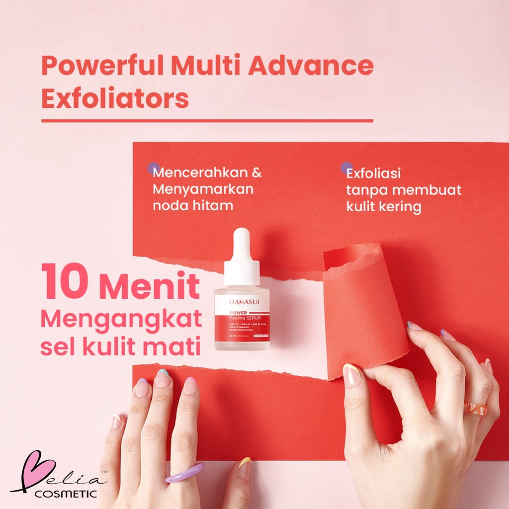 ❤ BELIA ❤ Hanasui ✔️BPOM Power Serum | Whitening Gold Vit C Collagen Anti Acne Propolis Men Bright Active