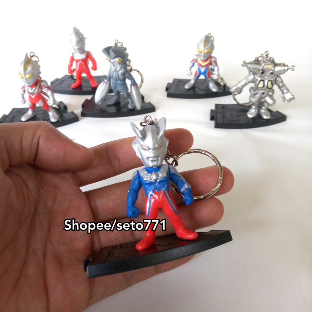 Gantungan Kunci Ultraman Monster Zero Tiga Seven Mebius Ganci Figure