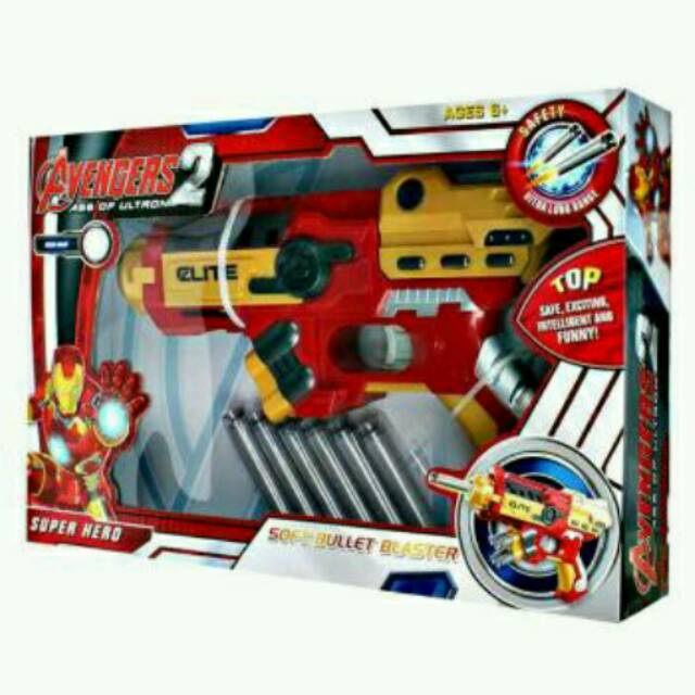 Mainan Pistol Nerf Avenger Ironman