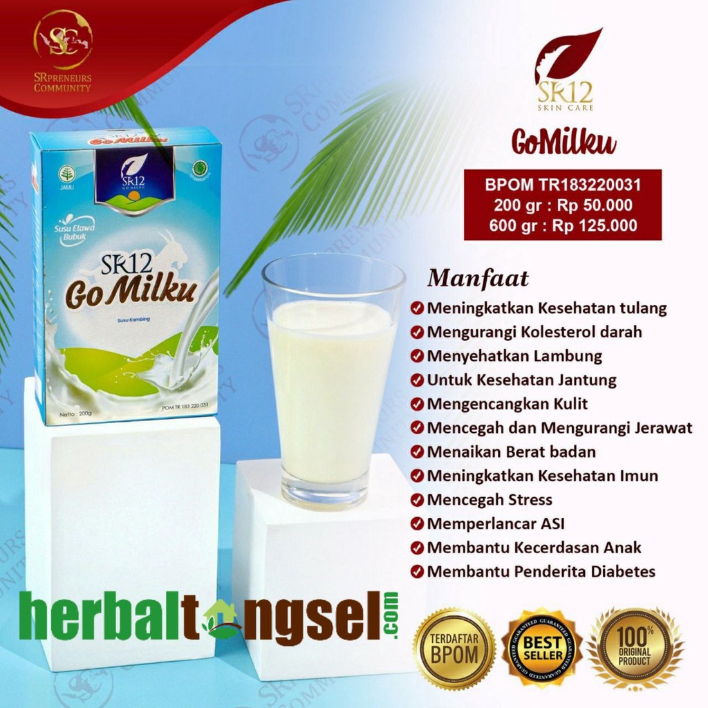 

SUSU KAMBING ETAWA SR12 / UNTUK KESEHATAN GOMILKU SR12