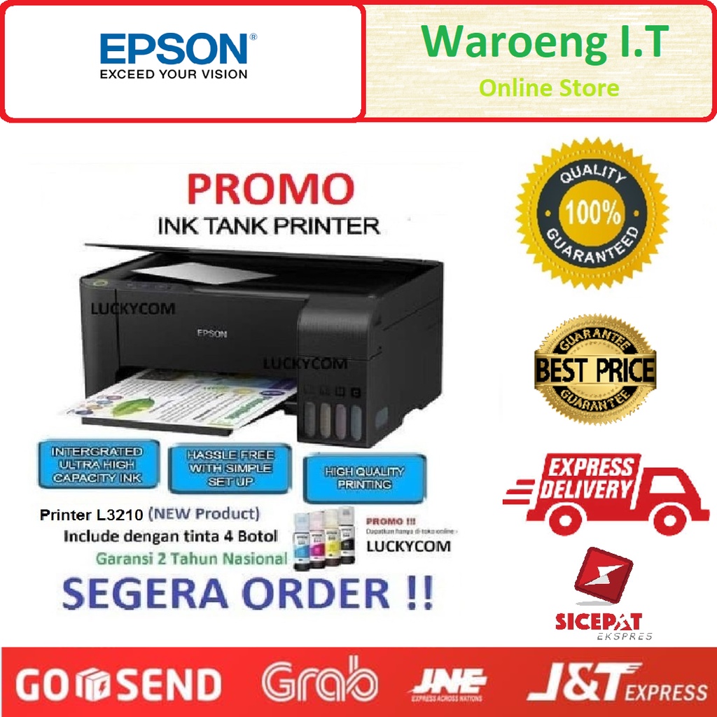 EPSON Printer L3210 L 3210 L-3210 Print Scan Copy Baru -Pengganti L3110