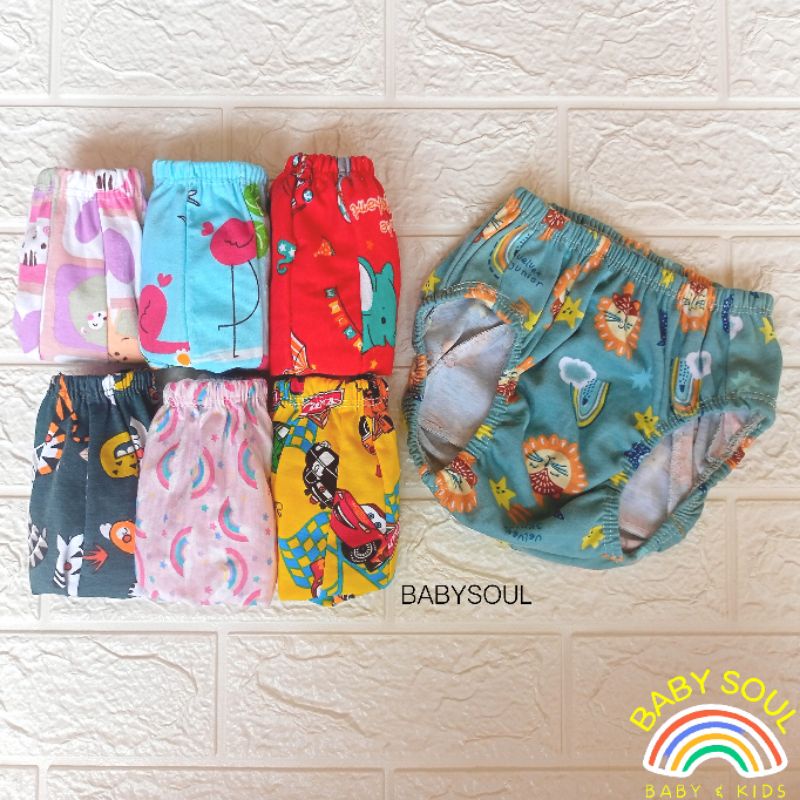 12 PCS Celana Dalam Anak Libby Velvet Babydoll usia 1-6th Kemasan POUCH