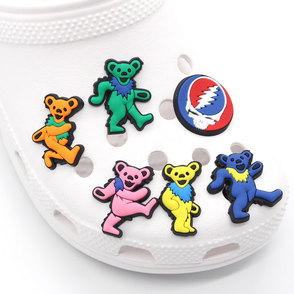 Crocs Jibbitz Gesper beruang menari Pin shoe charms anak Lubang Sepatu accessories 1pcs DIY sandal decorate gesper Dilepas