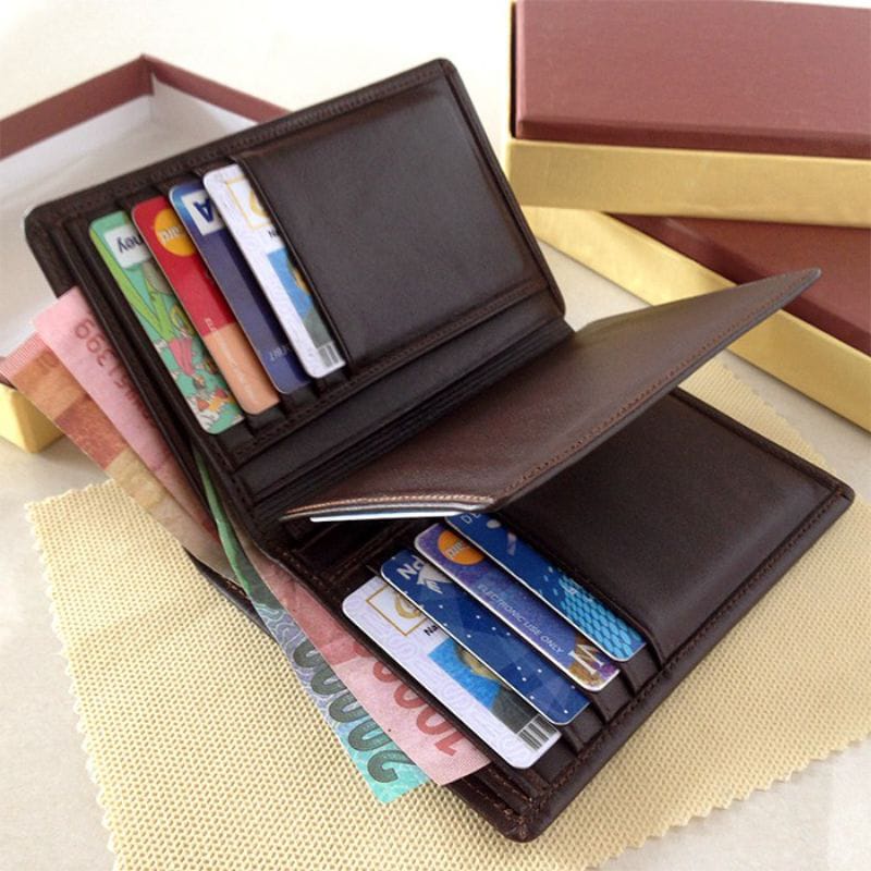 Dompet Kulit Pria 3/4 Original Lipat 3 Bahan Kulit Asli