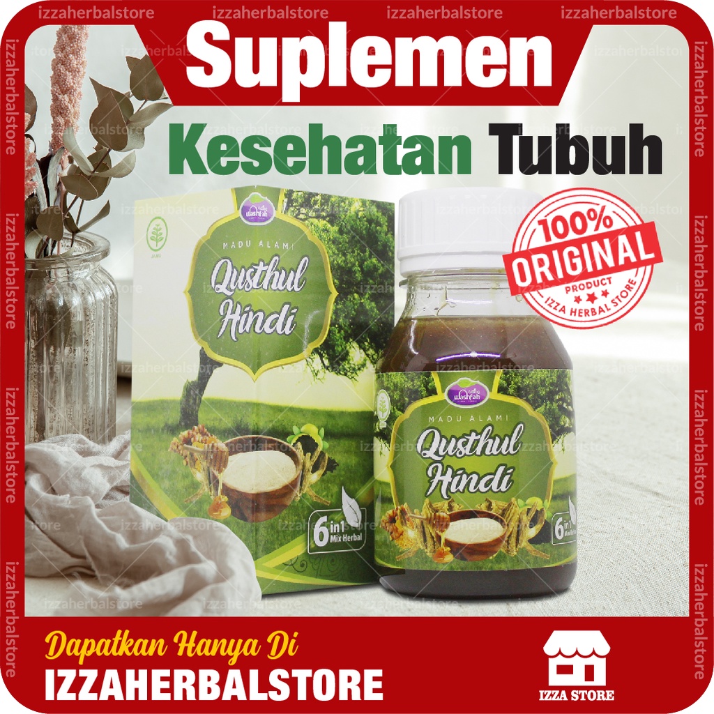 Madu QUSTHUL HINDI Washfah Original Alami 6 in 1 Mix Herbal 350 gr Suplemen Kesehatan Herbal Imun