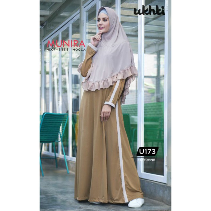 Ukhti Gamis Jubah U173 Model Sport Syar'i Best Seller Bahan Jersey Premium Open Reseller