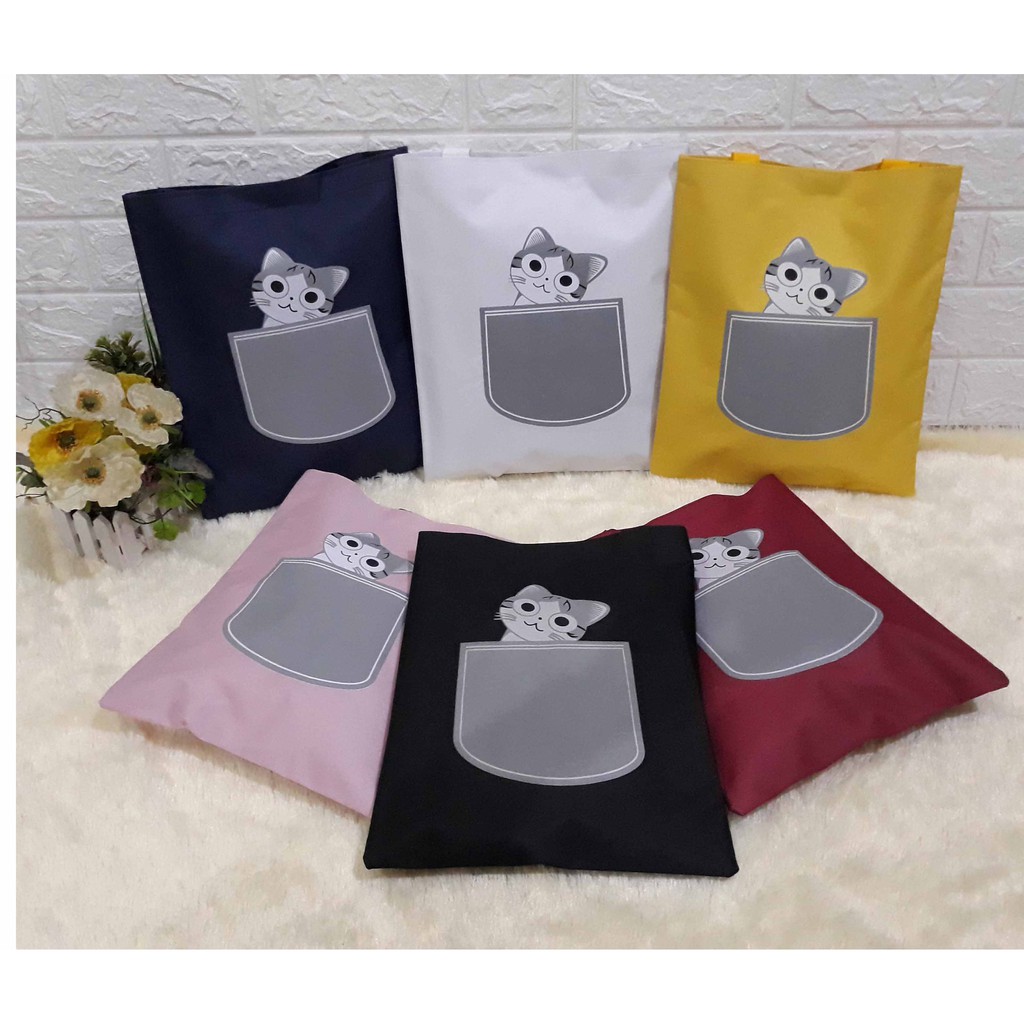 YA 455 - Totebag Saku Meow/Tas wanita Terbaru